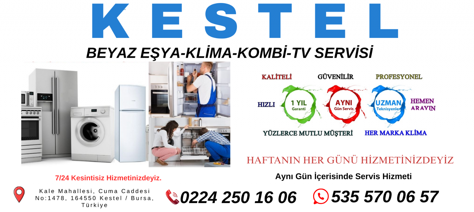KESTEL Beyaz Eşya Servisi